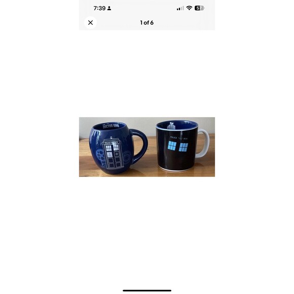 Doctor Who Set Of 2 Mugs Blue Tardis Coffee Mug_BBC 2012 - Picture 1 of 7